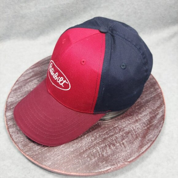 Peterbilt Baseball Cap Hat  Marron Blue One Size  Semi  Open  Road Trucker - Picture 7 of 11
